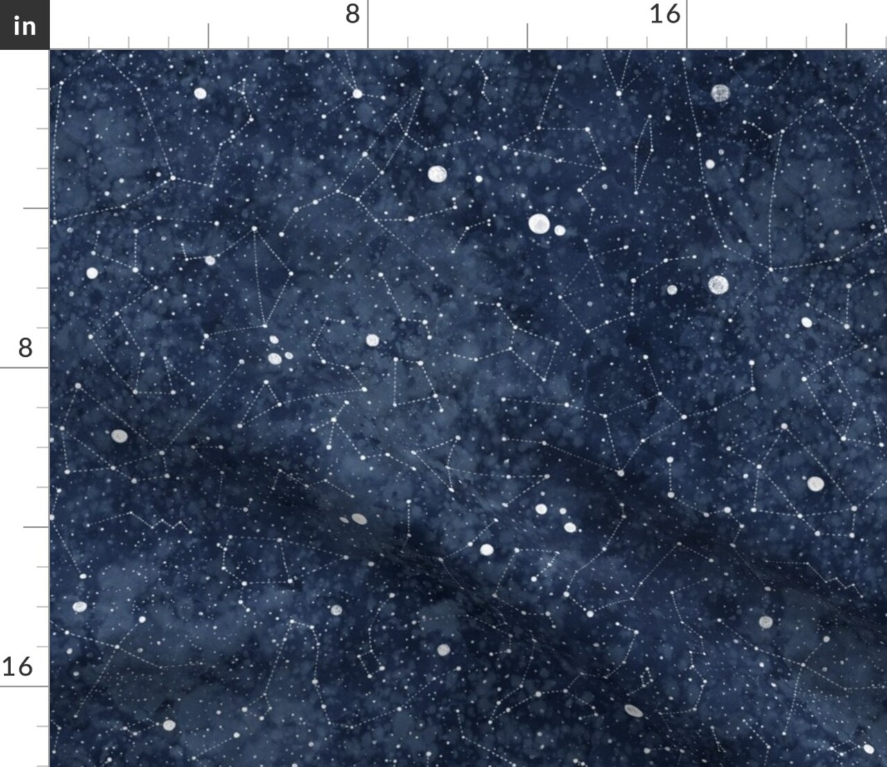 Night Sky Star Constellations Celestial Astronomy Astrology Custom Printed Fabric by Spoonflower Various Fabrics by the Yard or Fat Quarter